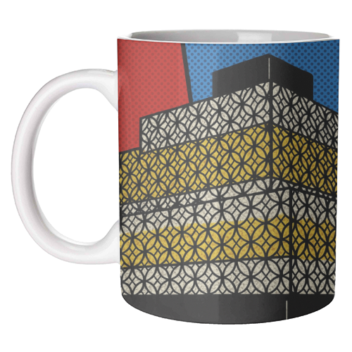 Pop Art Birmingham - Library - unique mug by Ms Doodle