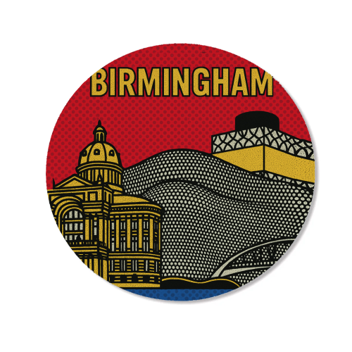 Pop Art Birmingham - Magnet by Ms Doodle