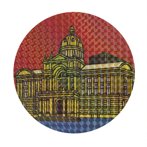 Pop Art Birmingham - Museum and Art Gallery - Circle Sticker by Ms Doodle