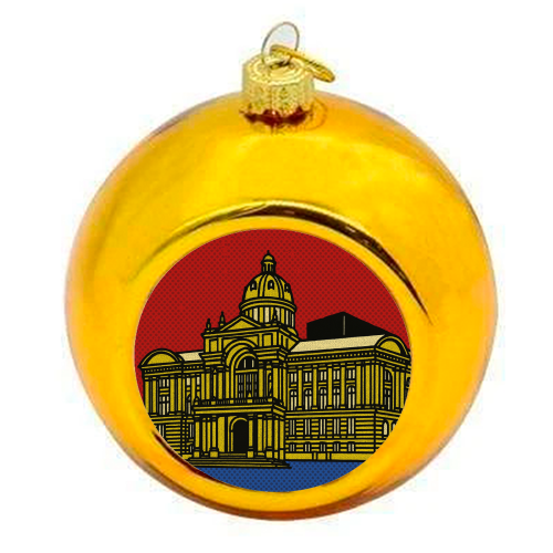 Pop Art Birmingham - Museum and Art Gallery - colourful christmas bauble by Ms Doodle