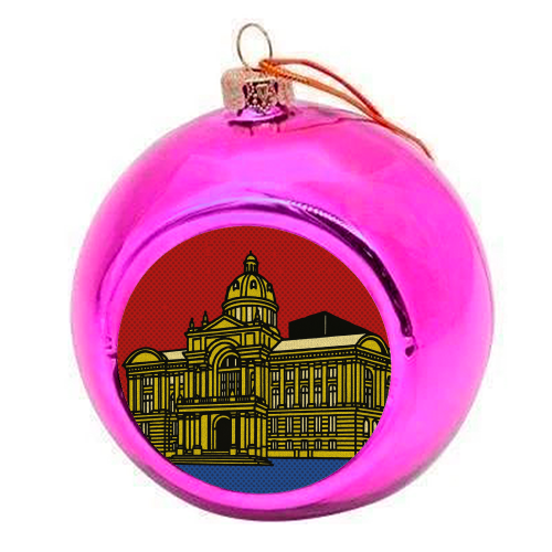 Pop Art Birmingham - Museum and Art Gallery - colourful christmas bauble by Ms Doodle