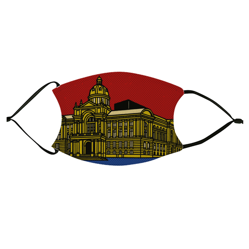 Pop Art Birmingham - Museum and Art Gallery - face cover mask by Ms Doodle