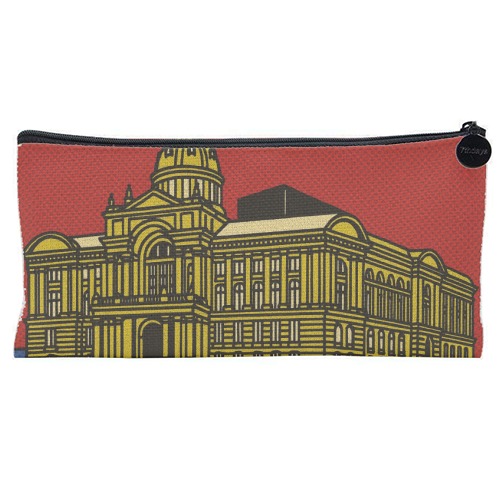 Pop Art Birmingham - Museum and Art Gallery - flat pencil case by Ms Doodle