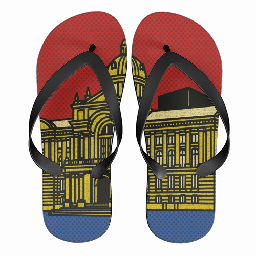 Pop Art Birmingham - Museum and Art Gallery - funny flip flops by Ms Doodle