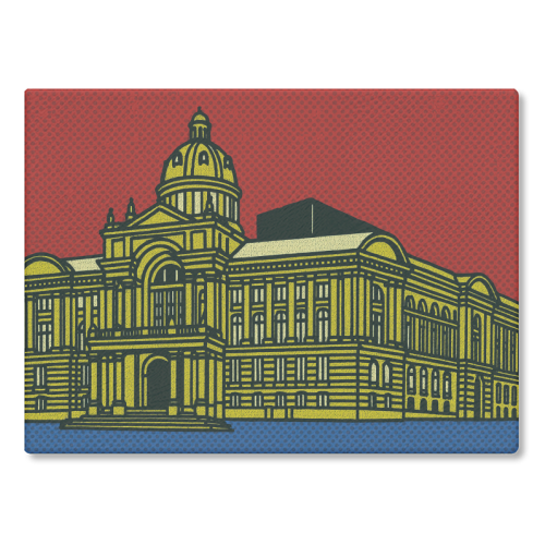 Pop Art Birmingham - Museum and Art Gallery - glass chopping board by Ms Doodle