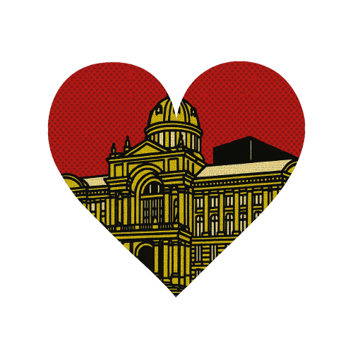 Pop Art Birmingham - Museum and Art Gallery - Magnet by Ms Doodle