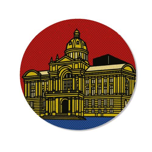 Pop Art Birmingham - Museum and Art Gallery - Magnet by Ms Doodle