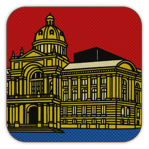 Pop Art Birmingham - Museum and Art Gallery - personalised beer coaster by Ms Doodle