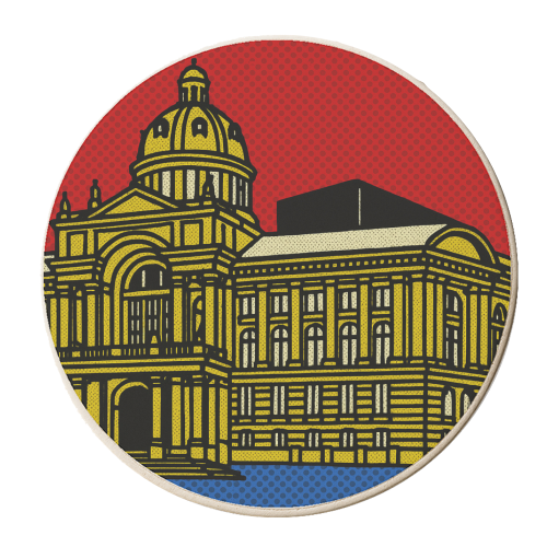 Pop Art Birmingham - Museum and Art Gallery - personalised beer coaster by Ms Doodle