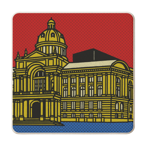 Pop Art Birmingham - Museum and Art Gallery - personalised beer coaster by Ms Doodle