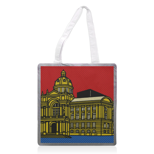 Pop Art Birmingham - Museum and Art Gallery - printed canvas tote bag by Ms Doodle