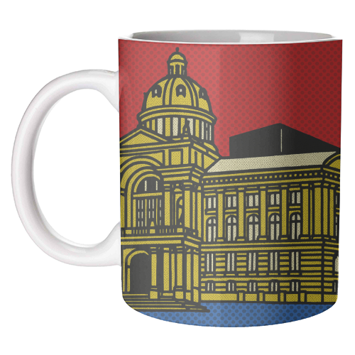 Pop Art Birmingham - Museum and Art Gallery - unique mug by Ms Doodle