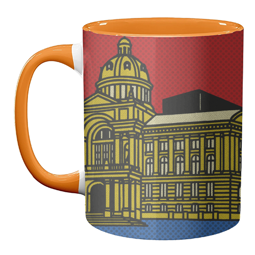 Pop Art Birmingham - Museum and Art Gallery - unique mug by Ms Doodle