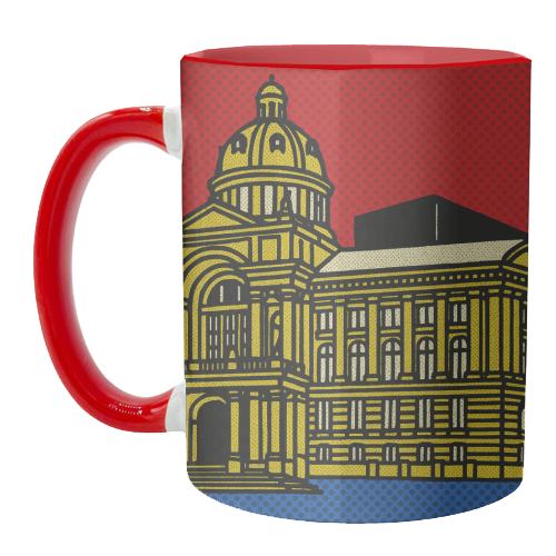 Pop Art Birmingham - Museum and Art Gallery - unique mug by Ms Doodle