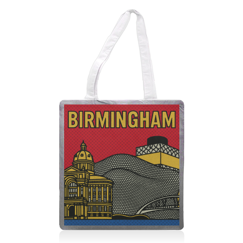 Pop Art Birmingham - printed canvas tote bag by Ms Doodle