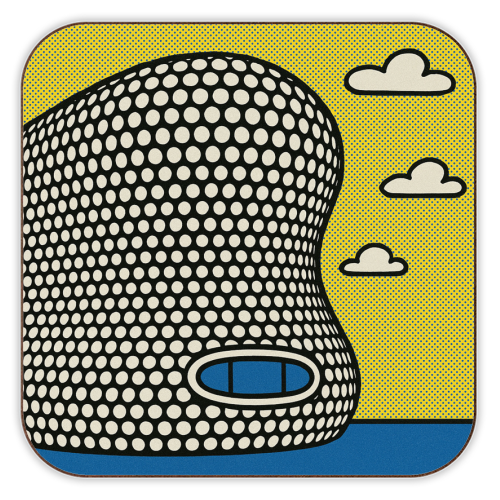 Pop Art Birmingham - Selfridges - personalised beer coaster by Ms Doodle
