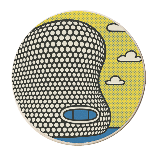 Pop Art Birmingham - Selfridges - personalised beer coaster by Ms Doodle