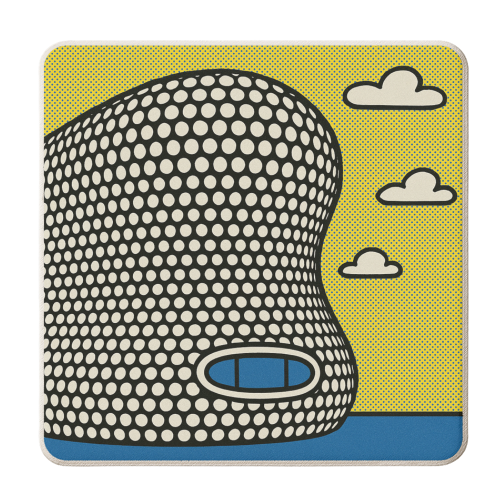 Pop Art Birmingham - Selfridges - personalised beer coaster by Ms Doodle