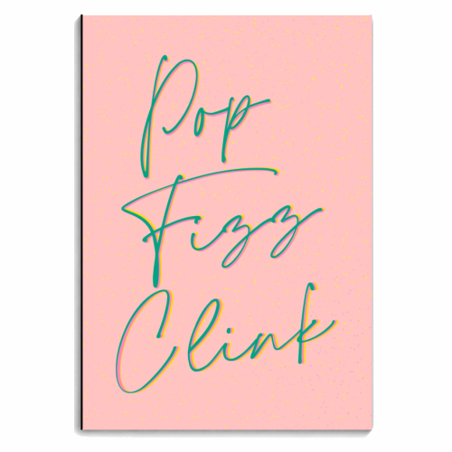 Pop Fizz Clink - personalised A4, A5, A6 notebook by Lisa Wardle