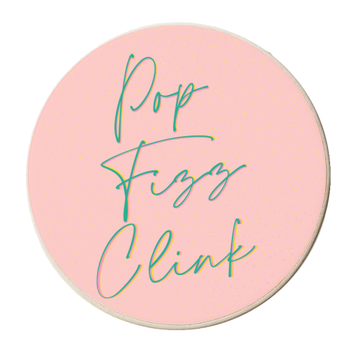 Pop Fizz Clink - personalised beer coaster by Lisa Wardle