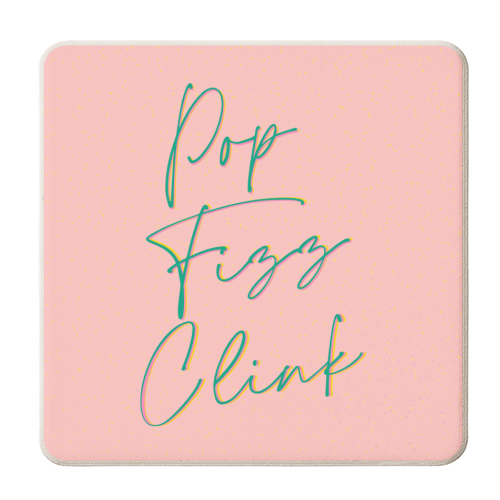 Pop Fizz Clink - personalised beer coaster by Lisa Wardle