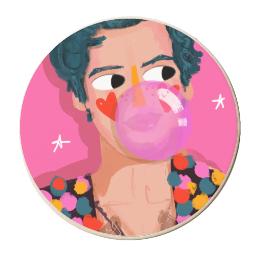 Pop Harry - personalised beer coaster by Nichola Cowdery