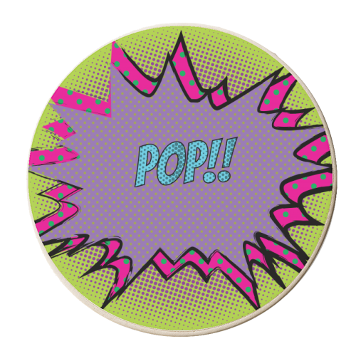 Pop!! - personalised beer coaster by LozMac