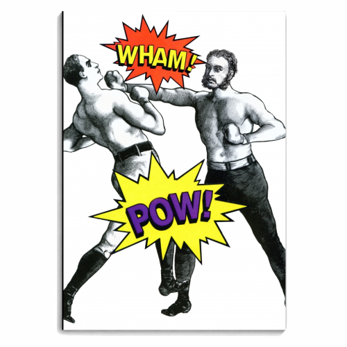 Pop Pugilists (AKA Vintage Boxers + Comic Book Sound Effects) - personalised A4, A5, A6 notebook by Phigment