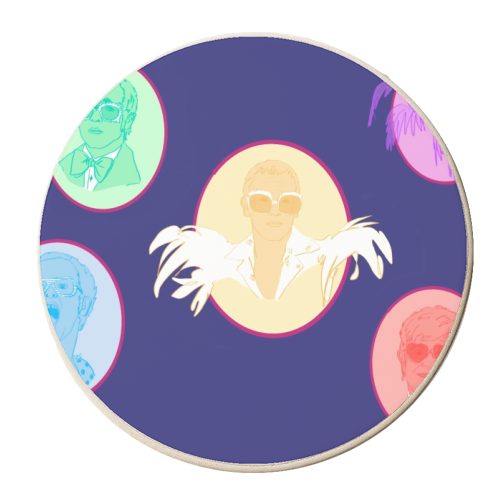 Pop Star Faces - personalised beer coaster by charlotte blunden