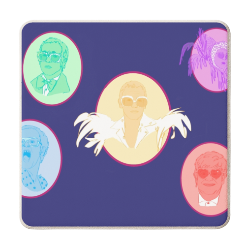 Pop Star Faces - personalised beer coaster by charlotte blunden