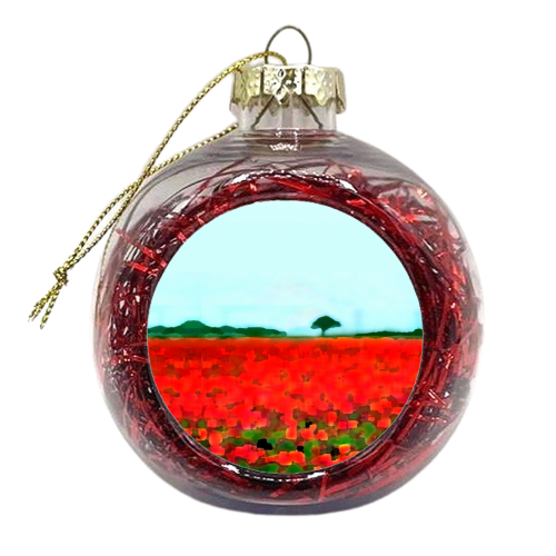 Poppy Field - xmas bauble by Abi Fawcus