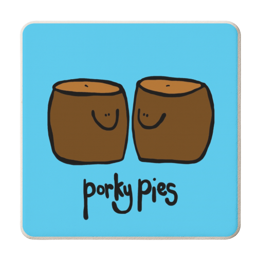Porky Pies - personalised beer coaster by Emma Donovan
