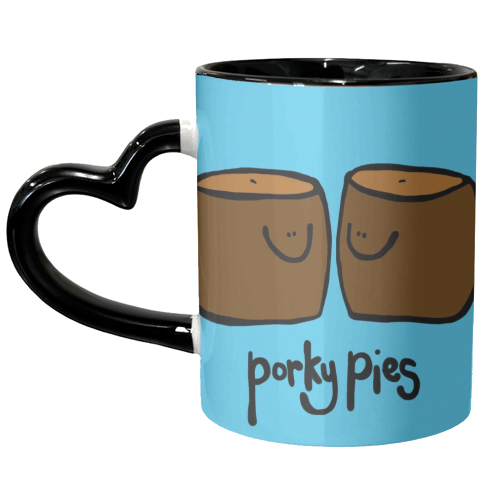 Porky Pies - unique mug by Emma Donovan