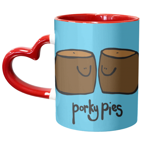 Porky Pies - unique mug by Emma Donovan