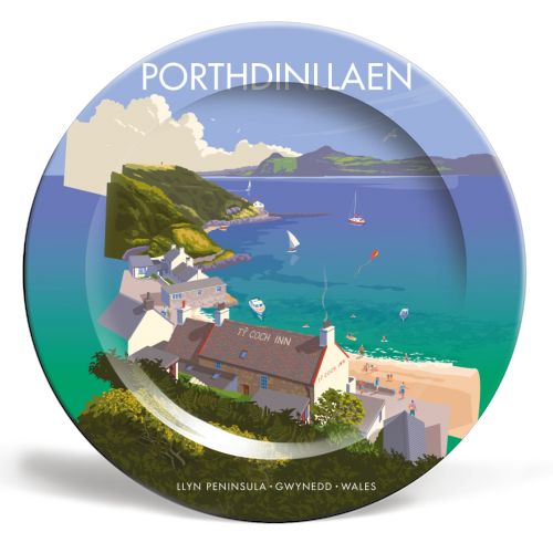 Porthdinllaen, Wales - ceramic dinner plate by Stephen Millership