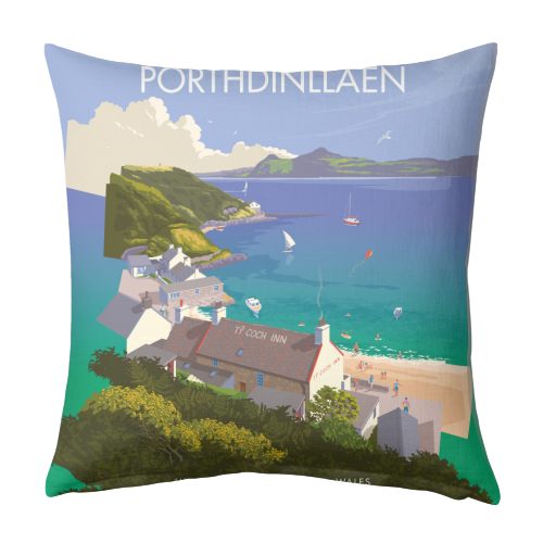 Porthdinllaen, Wales - designed cushion by Stephen Millership