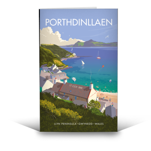 Porthdinllaen, Wales - funny greeting card by Stephen Millership