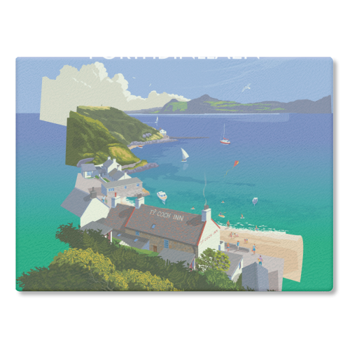 Porthdinllaen, Wales - glass chopping board by Stephen Millership