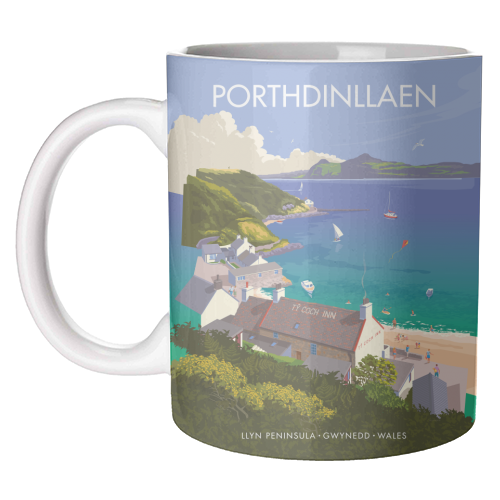 Porthdinllaen, Wales - unique mug by Stephen Millership