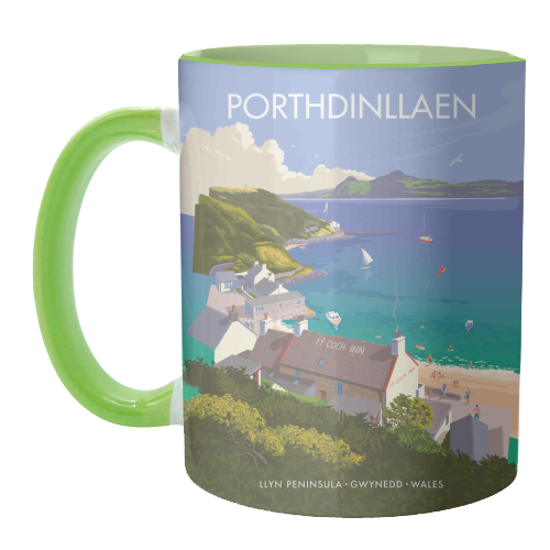 Porthdinllaen, Wales - unique mug by Stephen Millership