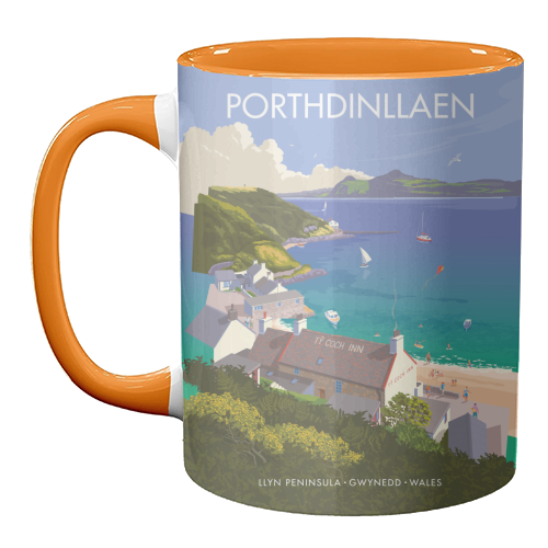Porthdinllaen, Wales - unique mug by Stephen Millership