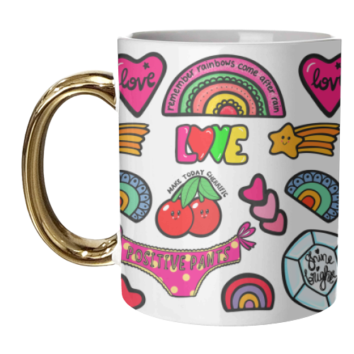 Positive vibes - unique mug by PixieDrew