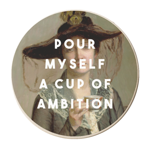 Pour  Myself A Cup Of Ambition - personalised beer coaster by The 13 Prints
