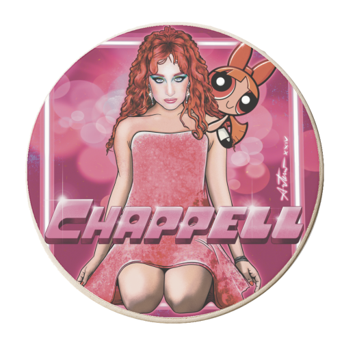 Powerpop Chappell - personalised beer coaster by ARTECCO