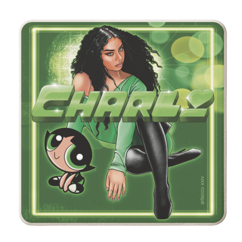 Powerpop Charli - personalised beer coaster by ARTECCO