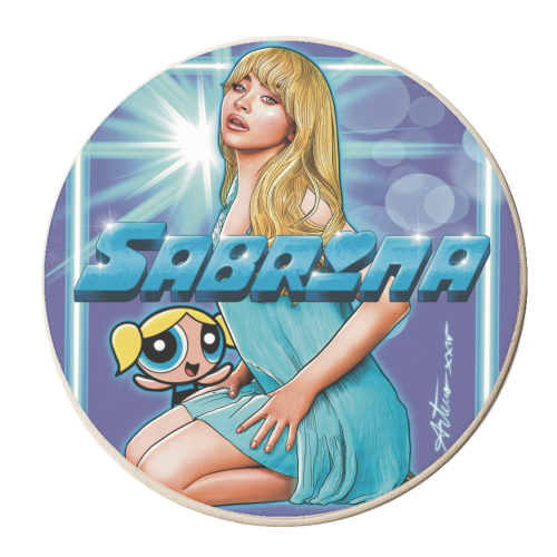 Powerpop Sabrina - personalised beer coaster by ARTECCO