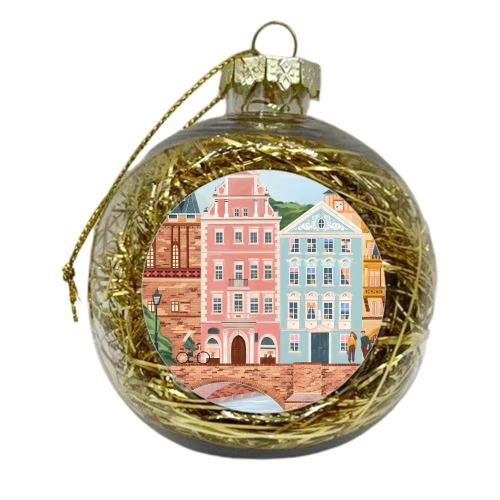 Prague Travel - xmas bauble by Kun Pact