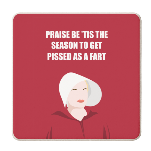 Praise Be 'Tis The Season - personalised beer coaster by Adam Regester