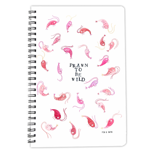 Prawn to be Wild - personalised A4, A5, A6 notebook by Pen and Gwyn