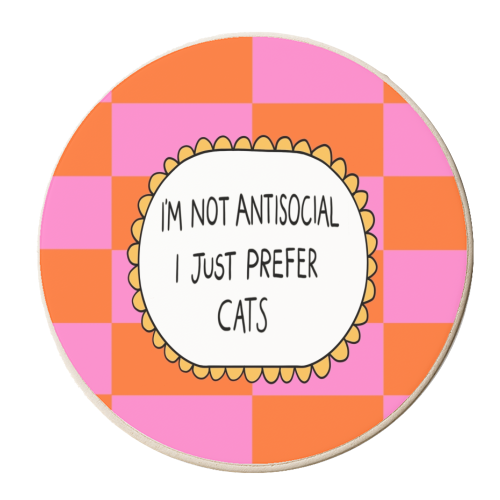 Prefer Cats - personalised beer coaster by The Paper Tail